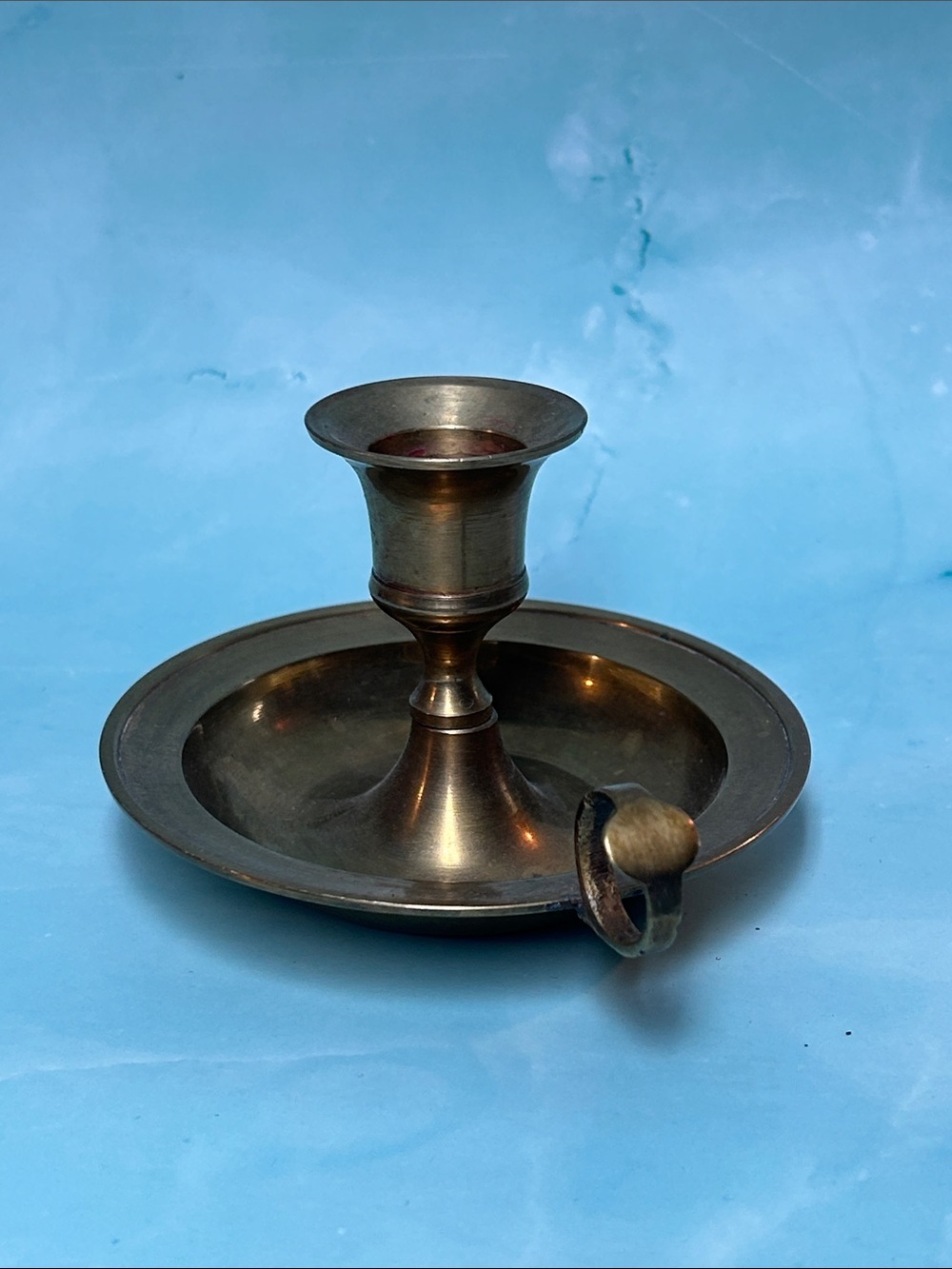 Brass Chamberstick Candle Holder - Antique Style - Picture 2 of 4